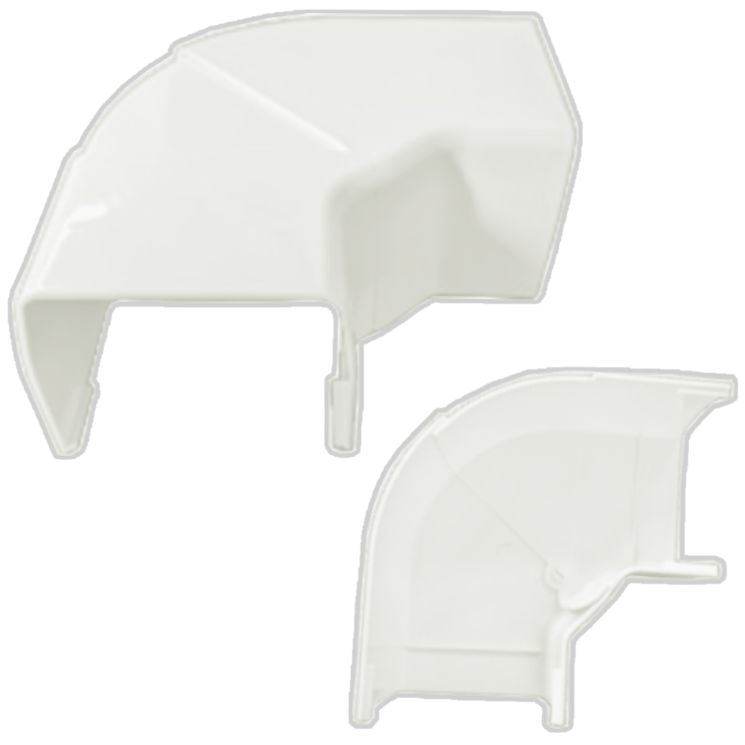 Ángulo plano ajustable Värmen® de 90° a 135°, 80 x 60 mm, blanco - Paquete de 10 unidades