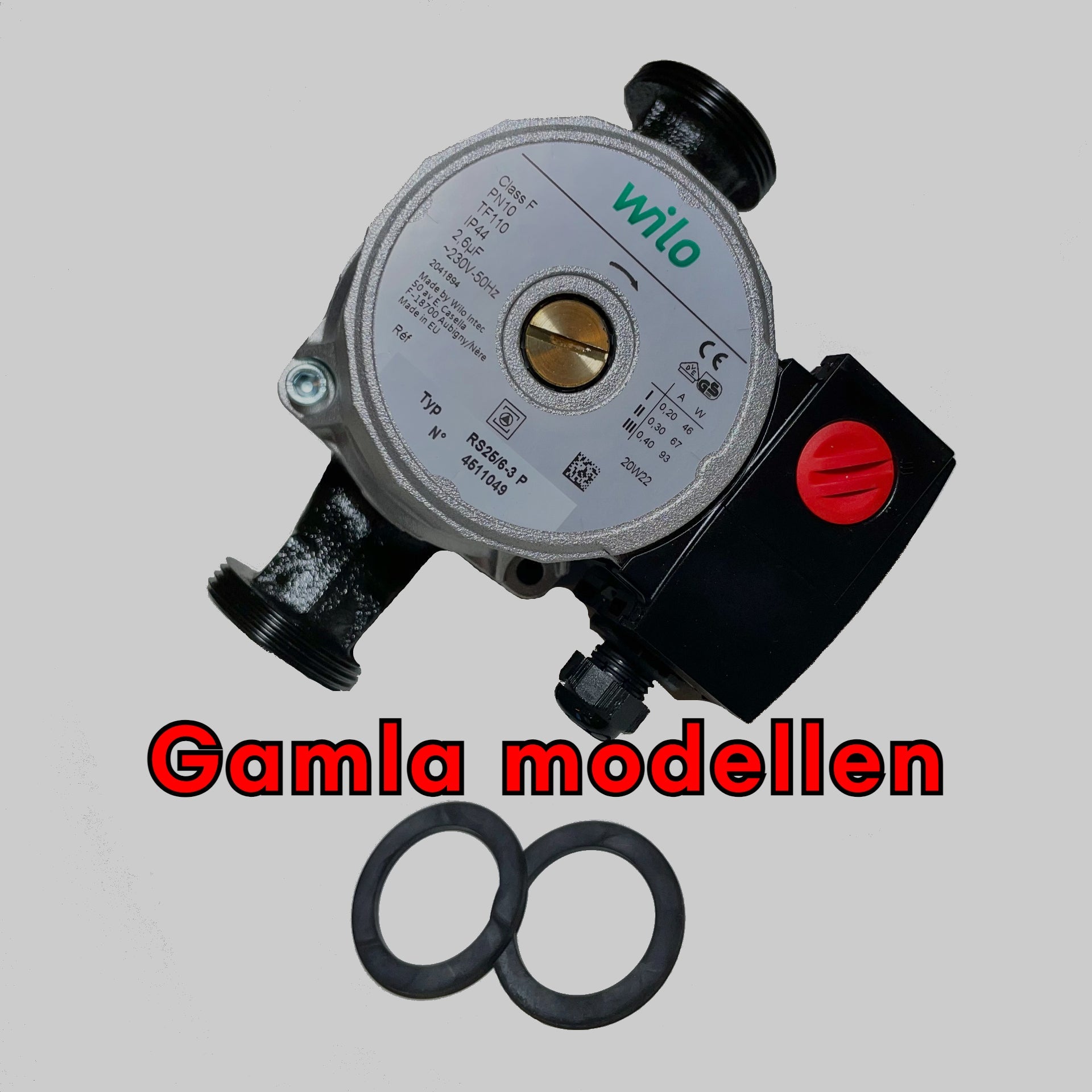 Cirkulationspump Wilo RS 25/6 - 3 P - 130 mm / Para 25/7-50 - Revidershoppen