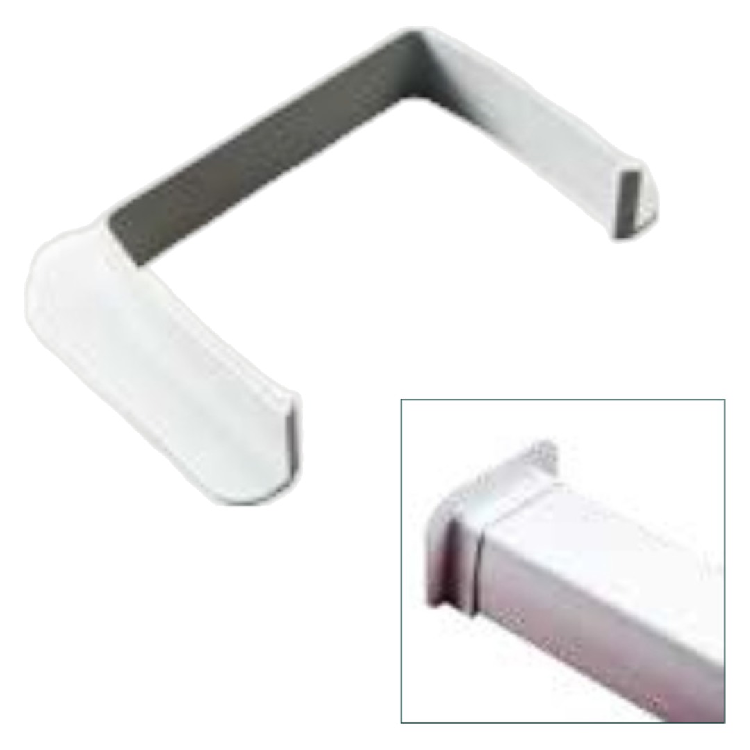Värmen® Ändavslut med fläns 80x60mm Vit - 10st/förpackning