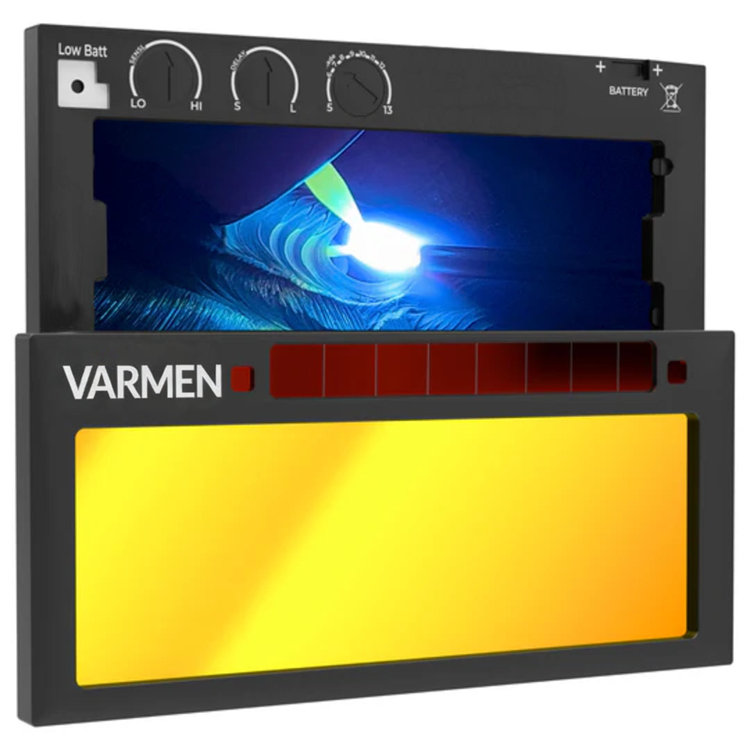 Justerbart nedbländande svetsglas 1.0 – Automatisk | För MIG & MMA | Guld